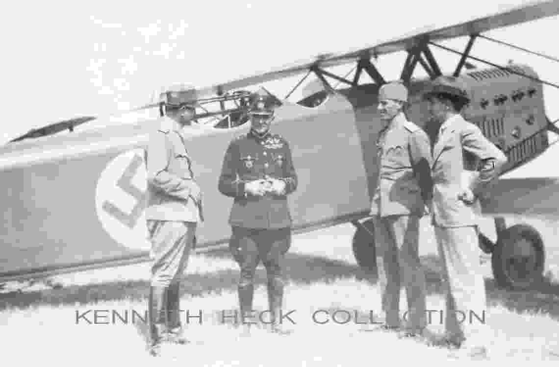 Letov S.16 in Novi Sad, Yugoslavia, 1937.  J.Indans officer in middle.